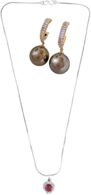 SKG Fashions Stone Red, Black Jewellery Set(Pack of 1)