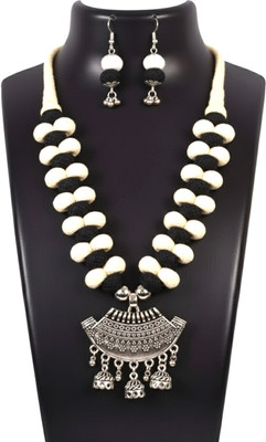 A S enterprize Oxidised Silver Black Jewellery Set(Pack of 1)