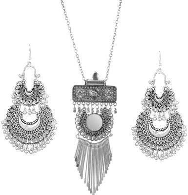 PRASUB Brass Sterling Silver Silver Jewellery Set(Pack of 1)