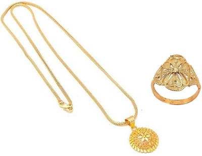 Weldecor Brass Gold-plated Gold Jewellery Set(Pack of 1)