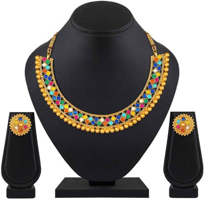 Opus Gems Alloy Gold-plated Multicolor Jewellery Set(Pack of 1)