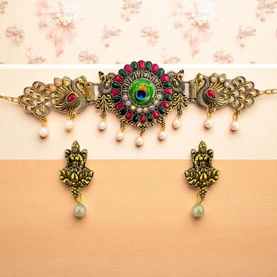 Shiv Shakti Supreme Alloy Gold-plated Multicolor Jewellery Set(Pack of 1)