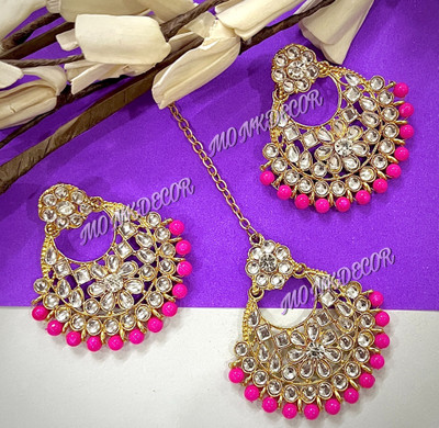 JEWERICHE IMITATION Alloy Pink Jewellery Set(Pack of 2)