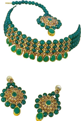 RUBI COLLECTIONS Alloy Yellow Jewellery Set(Pack of 1)