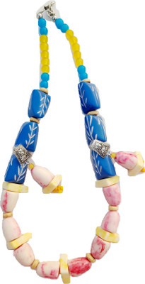 Naman Unique Jewellery Resin, Metal, Wood, Glass Yellow, Blue, Maroon Jewellery Set(Pack of 3)