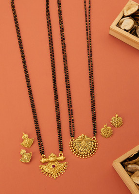 VISITART JEWELLERY Alloy Gold-plated Gold Jewellery Set(Pack of 6)