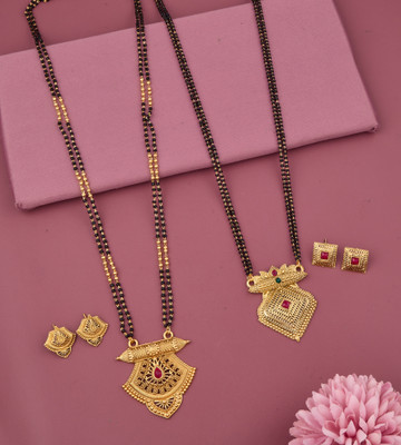 suvarn palace Alloy Gold Jewellery Set(Pack of 4)