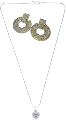 SRK Fashions Alloy White, Silver Jewellery Set(Pack of 1)