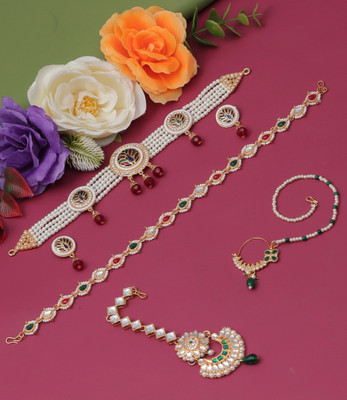 VISITART JEWELLERY Alloy Gold-plated Gold Jewellery Set(Pack of 1)