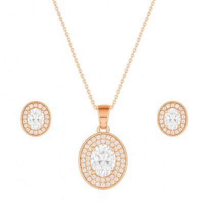 Nilu's Collection Copper Rose Gold Jewellery Set(Pack of 3)