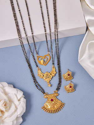 evashoppy Alloy Gold-plated Gold Jewellery Set(Pack of 1)