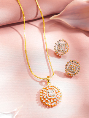 RUBANS Brass Gold-plated Gold Jewellery Set(Pack of 2)
