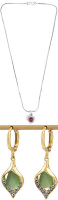 Opus Gems Stone Silver, Green Jewellery Set(Pack of 1)