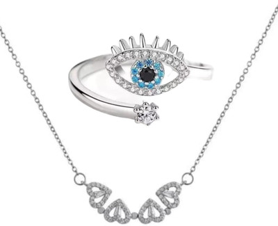 MAATRCHAAYA Stainless Steel Sterling Silver Silver Jewellery Set(Pack of 2)