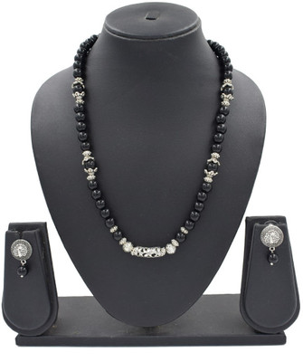 Sandhya Designer Studio Stone Black, Silver Jewellery Set(Pack of 1)