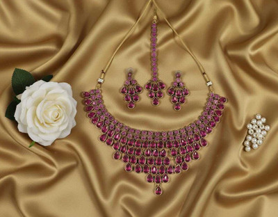 catalyst venture Alloy Gold-plated Pink, White Jewellery Set(Pack of 1)