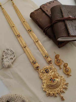 gb creation Brass Gold-plated Gold Jewellery Set(Pack of 1)