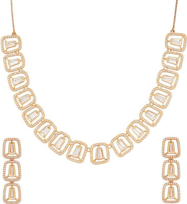 Nilu's Collection Copper Rose Gold Jewellery Set(Pack of 1)