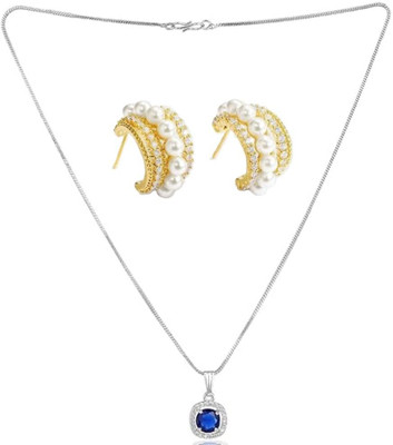 asthacollection Stone Blue, Gold Jewellery Set(Pack of 1)