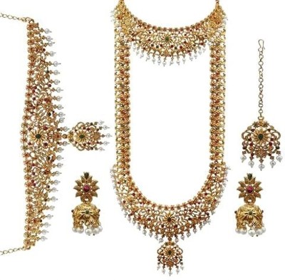 Chigold Alloy Gold-plated Gold Jewellery Set(Pack of 1)