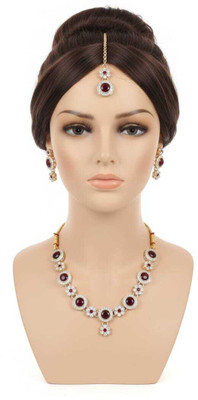 ICG Alloy Platinum Multicolor Jewellery Set(Pack of 1)