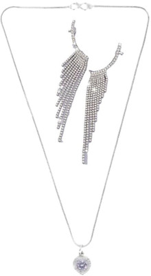 SRK Fashions Alloy White, Silver Jewellery Set(Pack of 1)