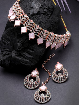 Sukkhi Alloy Copper Pink Jewellery Set(Pack of 4)
