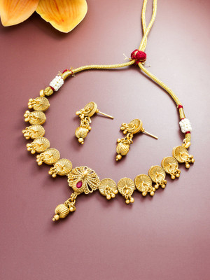 Vermont Brass, Copper Gold-plated Multicolor Jewellery Set(Pack of 1)