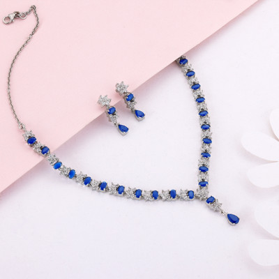 GIVA Sterling Silver Rhodium Silver Jewellery Set(Pack of 1)