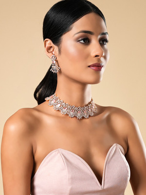 YELLOW CHIMES Copper Rose Gold Jewellery Set(Pack of 1)