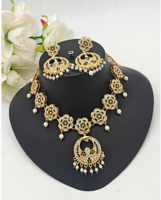 MK Gallery Alloy Gold Jewellery Set(Pack of 1)