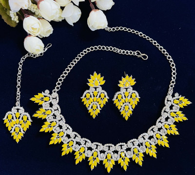 VATSALYA creation Alloy Yellow Jewellery Set(Pack of 1)