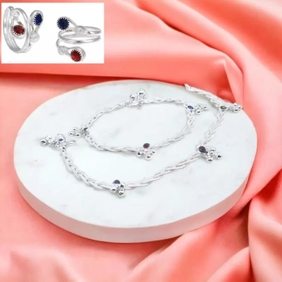 SONU SELECT Alloy Silver Multicolor Jewellery Set(Pack of 2)