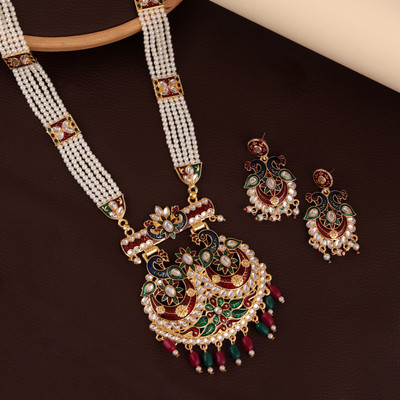 Bhagya Lakshmi Alloy Gold-plated Multicolor Jewellery Set(Pack of 2)