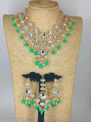 LatestArt Alloy Green Jewellery Set(Pack of 3)