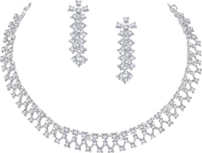 Atasi International Alloy Silver, White Jewellery Set(Pack of 2)
