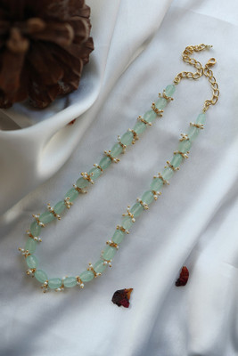 Sivori Alloy Gold-plated Green Jewellery Set(Pack of 1)