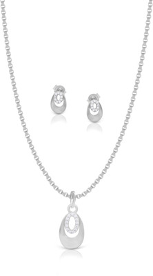 uncle jewels Sterling Silver Rhodium Silver Jewellery Set(Pack of 1)
