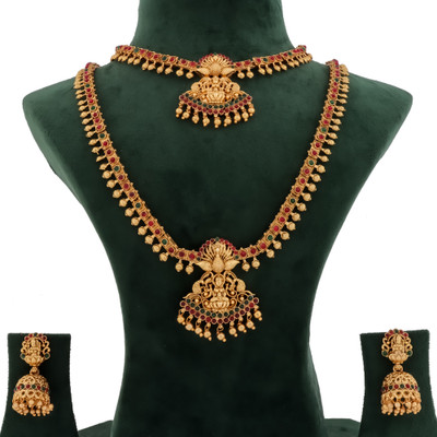 Grisha Jewellery Brass Gold-plated Gold Jewellery Set(Pack of 1)