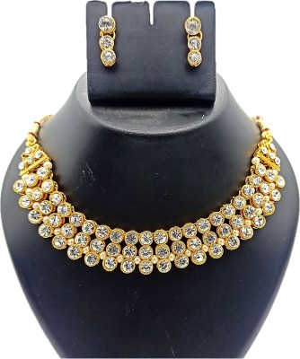 banshidhar jewellers Brass Rhodium White Jewellery Set(Pack of 3)