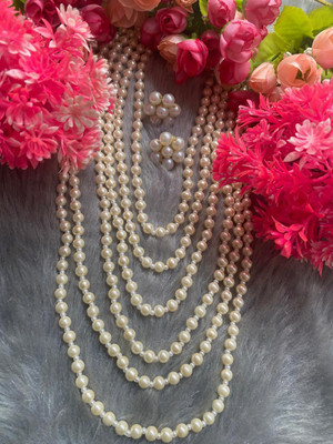 DENICRAAS Alloy Gold-plated White Jewellery Set(Pack of 1)