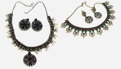glmvla Metal Multicolor Jewellery Set(Pack of 6)