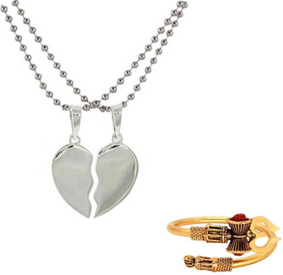 house of common Brass, Stainless Steel Sterling Silver, Gold-plated Silver, Gold Jewellery Set(Pack of 2)