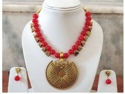 SRK Fashions Alloy Gold-plated Multicolor Jewellery Set(Pack of 1)