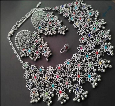 house of common Oxidised Silver Silver Black Jewellery Set(Pack of 1)