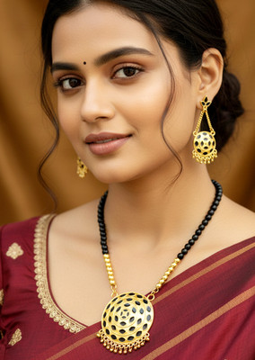 balaji gold Copper Gold-plated Black Jewellery Set(Pack of 1)