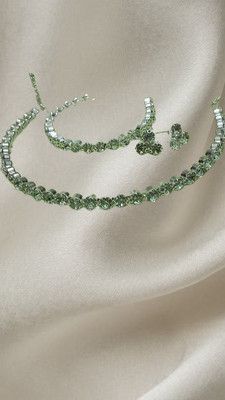 Shree Shyam Collection Metal Green Jewellery Set(Pack of 1)