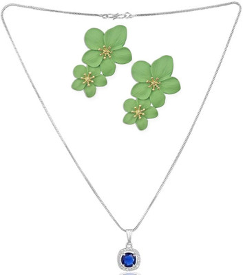 SRK Fashions Stone Blue, Green Jewellery Set(Pack of 1)