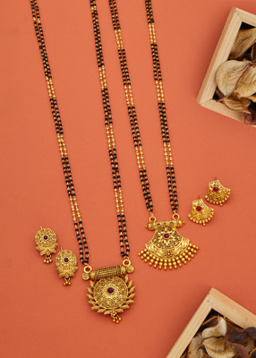 bulsenk Alloy Gold-plated Gold Jewellery Set(Pack of 2)