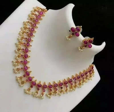 RIENTA JWL Alloy Red Jewellery Set(Pack of 1)
